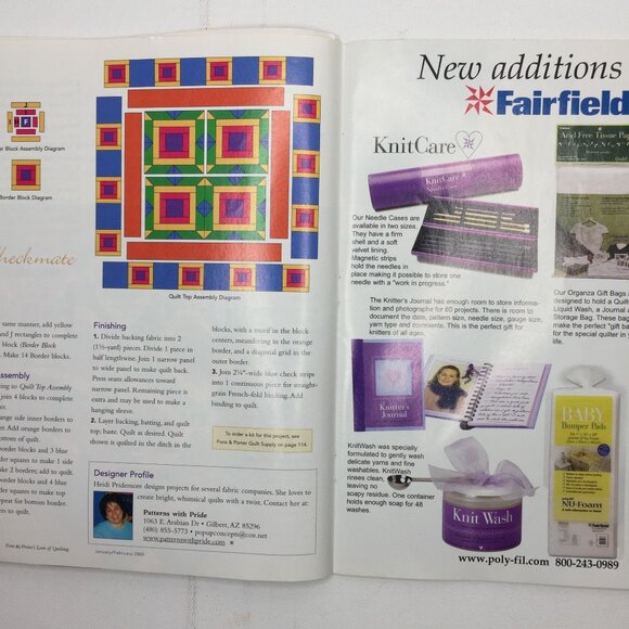 Fons & Porters Love of Quilting Magazine January February 2005 Cowboy Quilt - Picture 5 of 10